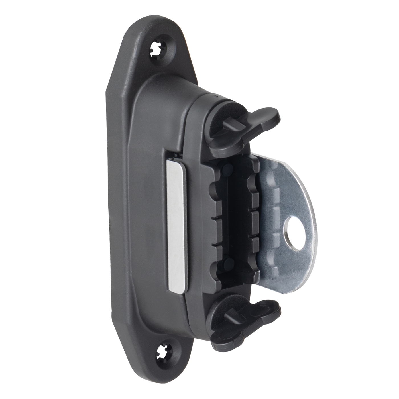 Doppelklicken zum vergrößern Kerbl 3x Kombi-Torgriffisolator „Profi“ für T-Abtrennungen an Streckenpfahl und Ecken. Zum Anschrauben.