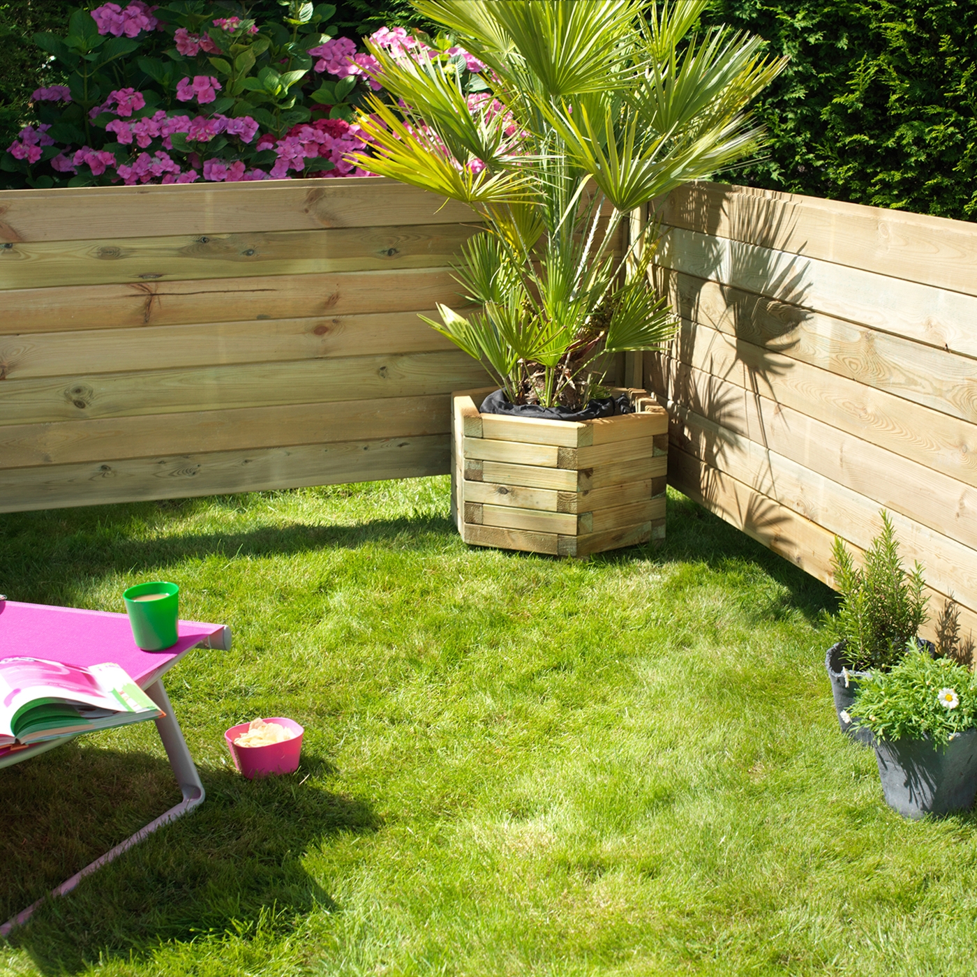 Sichtschutzbrett 200x12cm 22mm, Holzbrett aus Kiefer, Zaunbrett, kesseldruckimprägniert