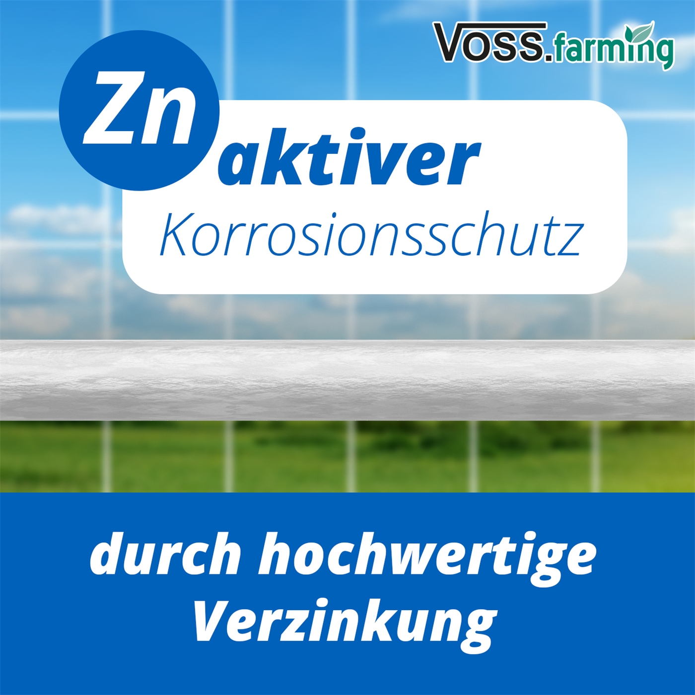 10m VOSS.farming Volierendraht, 100cm hoch, 19x19x0,75mm: Verzinktes Drahtgitter von VOSS.farming für aktiven Korrosionsschutz durch hochwertige Zinkbeschichtung.