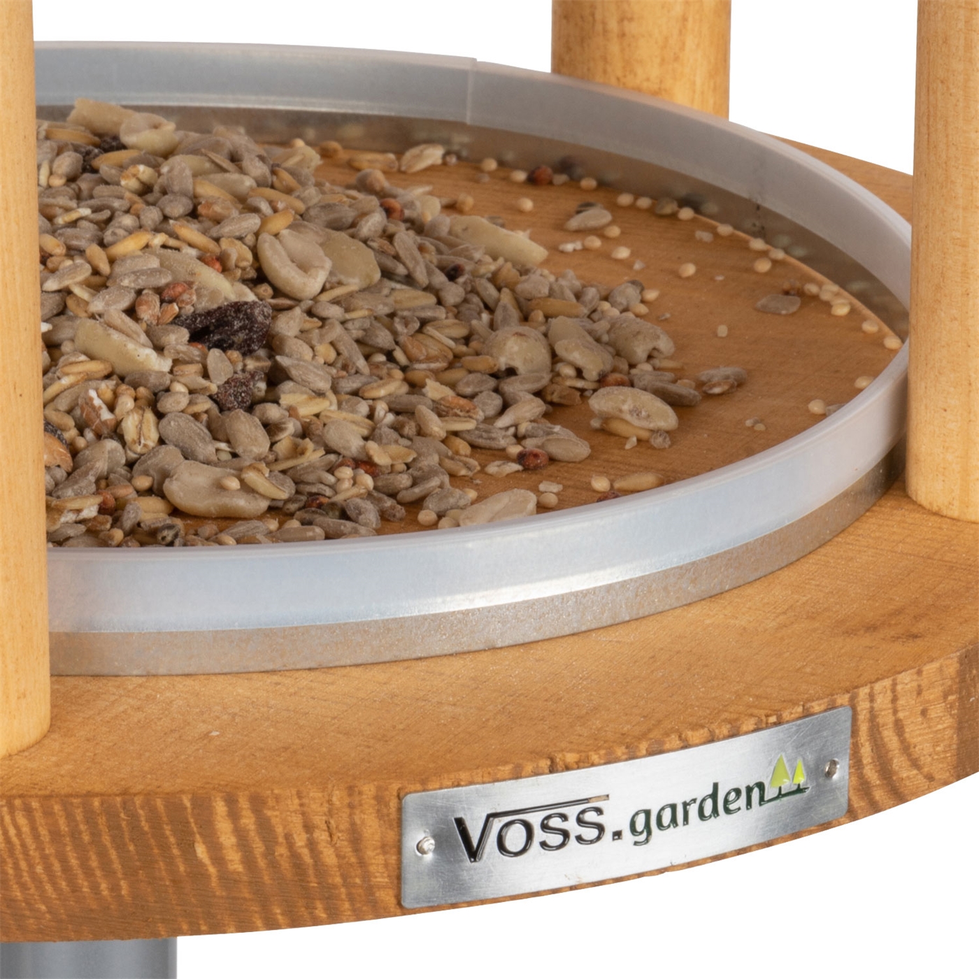 B-Ware: VOSS.garden Vogelhaus "Kolding" - aus Holz mit Metalldach, inkl. Ständer