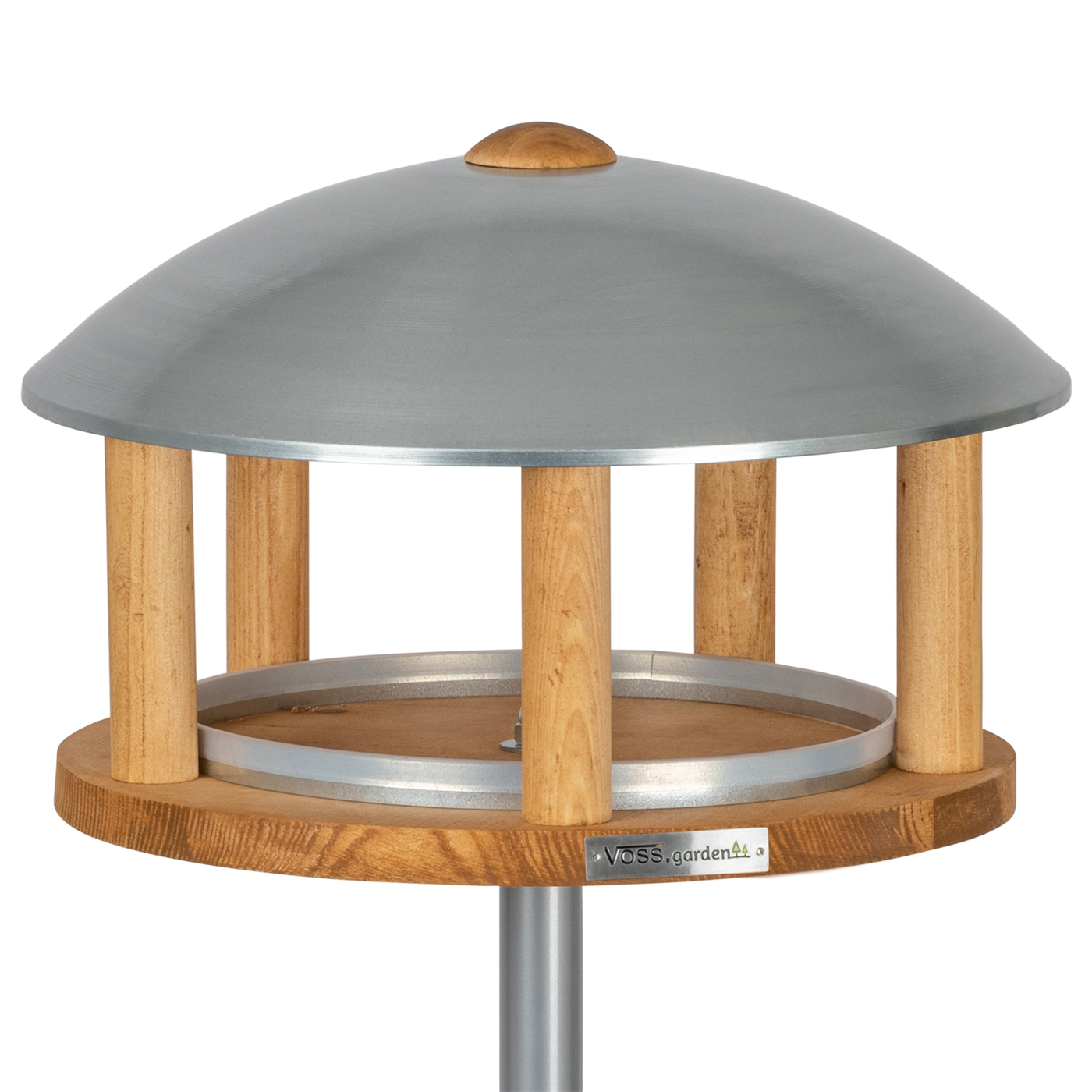 B-Ware: VOSS.garden Vogelhaus "Kolding" - aus Holz mit Metalldach, inkl. Ständer