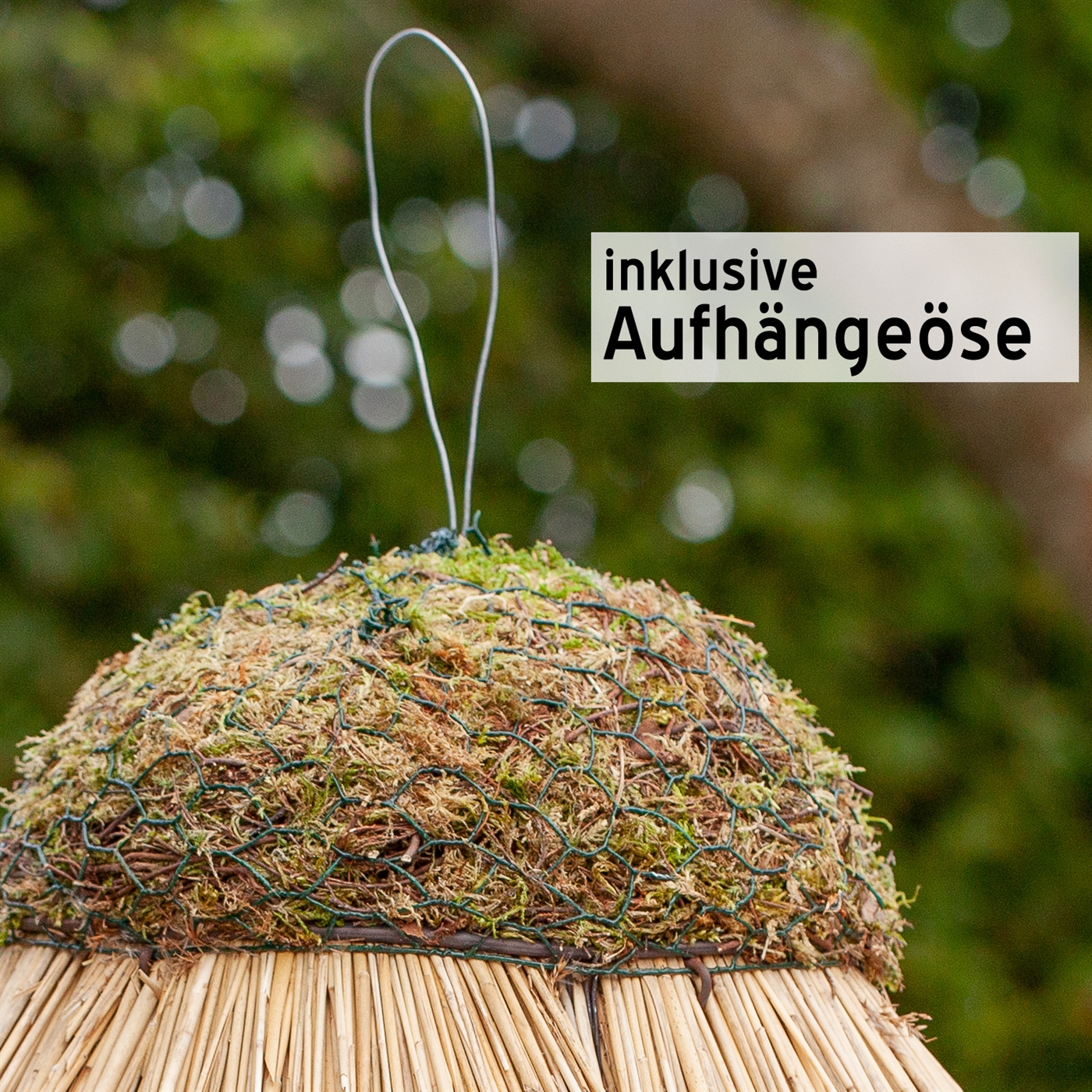 B-Ware: VOSS.garden Vogelhäuschen "Amrum" mit Reetdach - rund, Ø 45cm