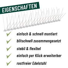 VOSS.garden Vogelabwehr "Basic", Taubenabwehr, Vogelspitzen