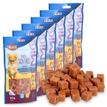 6x Trixie PREMIO Duck Softies, Hundeleckerli mit Ente, 100g