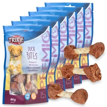 6x Trixie PREMIO Duck Bites, Hundeleckerli mit Entenbrust, 80g