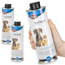 3x Trixie Lachsöl für Hunde und Katzen, 500ml