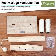 B-Ware: VOSS.pet Echtholz Kratzbaum "Morea" - Premium Kratzsäule, Naturholz vom Tanoak Baum, 43cm