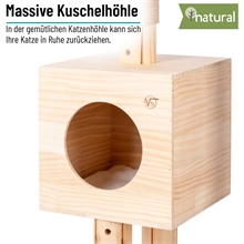 VOSS.pet Kratzbaum "Momme" - Premium Massivholz Katzenkratzbaum mit Plattform