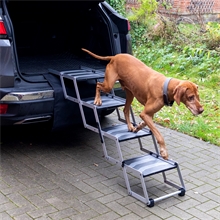 B-Ware: Hundetreppe 4-stufig, faltbar - Auto-Einstiegshilfe für Hunde