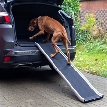 B-Ware: Hunderampe, klappbar - Auto-Einstiegshilfe für Hunde, Alu