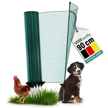 VOSS.farming classic 25m, Begrenzungszaun, Schutznetz, 90cm, 15 Pfähle, 1 Spitze, grün, ohne Strom