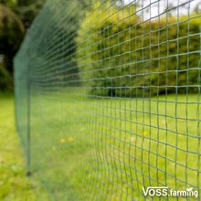 VOSS.farming classic 25m, Begrenzungszaun, Schutznetz, 110cm, 15 Pfähle, 1 Spitze, grün, ohne Strom