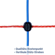 AKO TitanNet Premium 50m Schafnetz, 90cm, 14 verst. Pfähle, 2 Spitzen, starre Streben, blau-orange