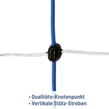 AKO TitanNet Premium Plus 50m Schafnetz 90cm, 14 verst. Pfähle, 2 Spitz, starre Streben, blau-weiß