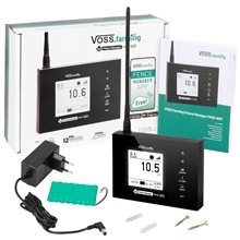 VOSS.farming Weidezaun-Überwachung per Smartphone - Set für 4 Zäune: FM 20 WiFi + 4x Sensor
