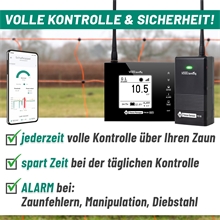 VOSS.farming Weidezaun-Überwachung per Smartphone - Set für 1 Zaun: FM 20 WiFi + 1x Sensor