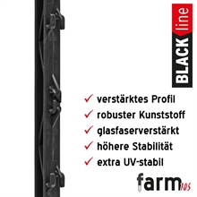 20x VOSS.farming "farm 105" Weidezaunpfähle 105cm, schwarz