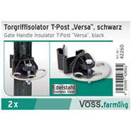 2x VOSS.farming Torgriffisolator "Versa", T-Post, schwarz