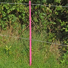 20x VOSS.farming "style" Weidezaunpfähle, 156 cm, Doppeltritt, pink
