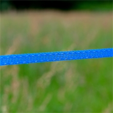 VOSS.farming Weidezaunband Wildabwehr 200m, 10mm, 1x0,25 Kupfer+3x0,20 Niro, blau