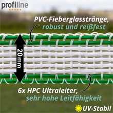 VOSS.farming Weidezaunband 200m, 20mm, 6x0,40 HPC/Ultra, weiß-grün