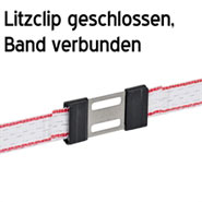5x Bandverbinder "Litzclip®" für Weidezaunband 20 mm (Edelstahl)