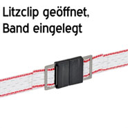 5x Bandverbinder "Litzclip®" für Weidezaunband 20 mm (Edelstahl)