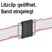 5x Bandverbinder "Litzclip®" für Weidezaunband 40 mm (Edelstahl)