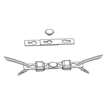 12x "Litzclip® Safety Link" Ersatz-Sicherheitsknöpfe für Seilverbinder