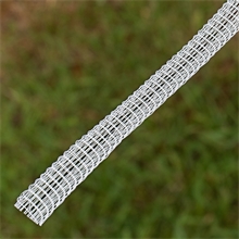 5x Weidezaunband "CLASSIC" 200m, 10mm, 4x0,16 Niro, weiß (inkl. 5 Verbinder & Warnschild)