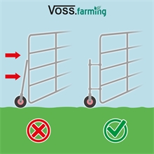 2x VOSS.farming Abstandshalter für Weidetor-Stützrad, verzinkt