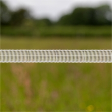 5x VOSS.farming Weidezaunband 200 m, 20 mm, 5x0,16 Niro, weiß (inkl. 5 Verbinder & Warnschild)