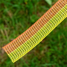 VOSS.farming Elektrozaunband 200m, 20mm, 5x0,16 Niro, gelb-orange