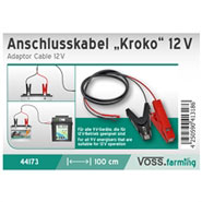 VOSS.farming Akku- Batterieklemmsatz mit isolierten Klemmen, 12V Anschluss-Set