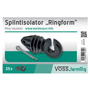VOSS.farming Set: 20x Winkelstahlpfähle 165cm + 100x Ringisolatoren mit Splint