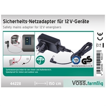 VOSS.farming Netzadapter für 12V Weidezaungeräte, IP44, Outdoor