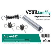 VOSS.farming Elektrozaun Torgriffset mit Feder "Simple" inkl. 2x Torisolator