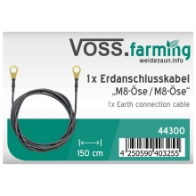 VOSS.farming Erdanschlußkabel Elektrozaun, 150cm, mit Öse / Öse