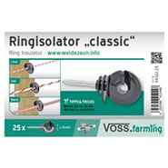 50x VOSS.farming Ringisolator "Classic", Spitzenqualität, SCHWARZ