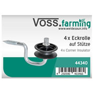4x VOSS.farming Eckrolle auf Stütze, Holzgewinde, drehbar