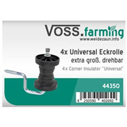 4x VOSS.farming Universal-Eckrolle Elektrozaun, extra groß, drehbar
