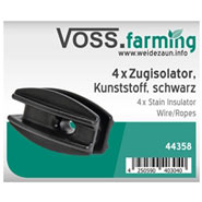 4x VOSS.farming Abspannisolator, Zugisolator, Kunststoff, schwarz
