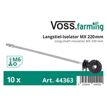 10x VOSS.farming Langstiel Ringisolator MX 220mm, M6 Gewinde extra lang
