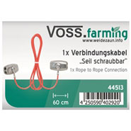 VOSS.farming Seil-Verbindungskabel Elektrozaun, 60cm, schraubbar