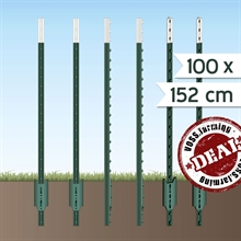 100x VOSS.farming Metallpfahl T-Pfosten Festzaunsystem 152cm