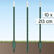 10x VOSS.farming Metallpfahl T-Pfosten Festzaunsystem 213cm