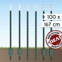 100x VOSS.farming Metallpfahl T-Pfosten Festzaunsystem 167cm