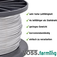 B-Ware: VOSS.farming - Aluminiumdraht, Alu-Draht 400 m / 1,8 mm