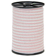 B-Ware: Weidezaun Band 200m, 10mm, 1x0,3 Kupfer + 3x0,2 Niro, weiß-rot 3***