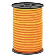 500m 10mm Band Zaun Weide Weidezaunband Weideband Niro gelb orange Weidezaun 